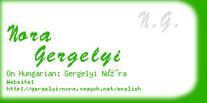 nora gergelyi business card